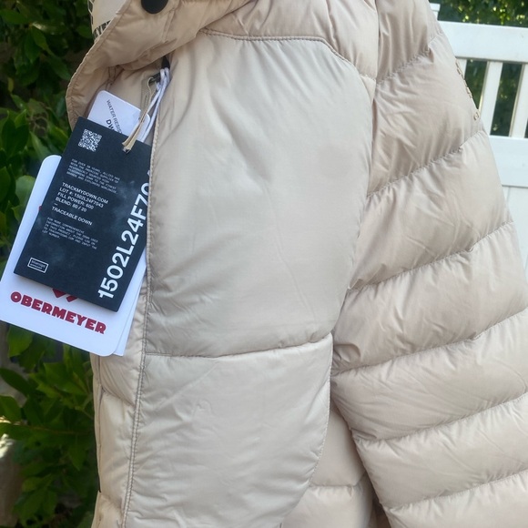 Obermeyer Down Explorer Shirt Jacket Cement Beige NEW small men’s, medium women - Picture 3 of 16